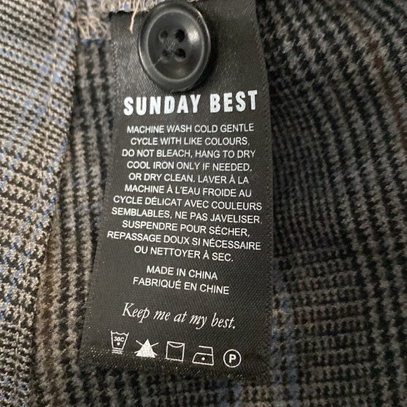 ❗️SOLD❗️Sunday Best Freshman Check Pants Size 6 - Picture 6 of 7